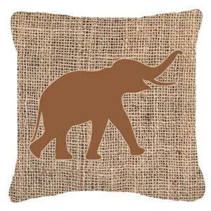 212 MAIN 18x18 in. Animal Motif Burlap Look Fade-Resistant Polyester Fabric Decorative Pillow, Suitable for Indoor/Outdoor Use