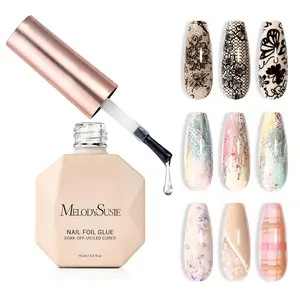 MelodySusie Nail Foil Transfer Adhesive for Nail Art, Professional Strong Sticky Base for Nail Foils & Stickers