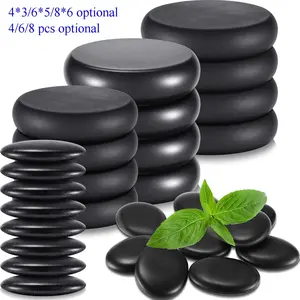 Hot Stones for Massage, 4/6/8 Pieces Massage Stone Set, Oval Shaped Hot Rocks, Relaxing and Pain Relief, Massage Kit, Body Care, Relaxation Aid