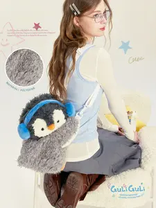 Gulibags Penguin Backpack or Crossbody for Girls Cute Plush Bag Japanese Style for Students Perfect Stylish and Special Gift