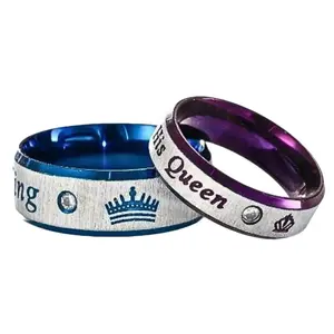 Tungsten Crown Ring for Couples - Fashion Jewelry for Men and Women - Wedding Anniversary Ring - Valentine's Day Gift