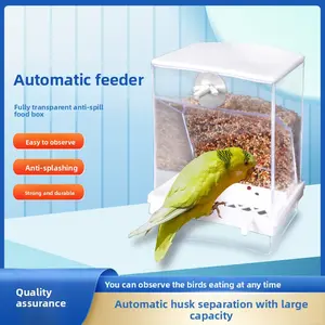 Parrot automatic feeder,  food dispenser, anti-spill and anti-splash  feeder, cockatiel  bowl, anti-splash and detachable Bird Cage with Stand