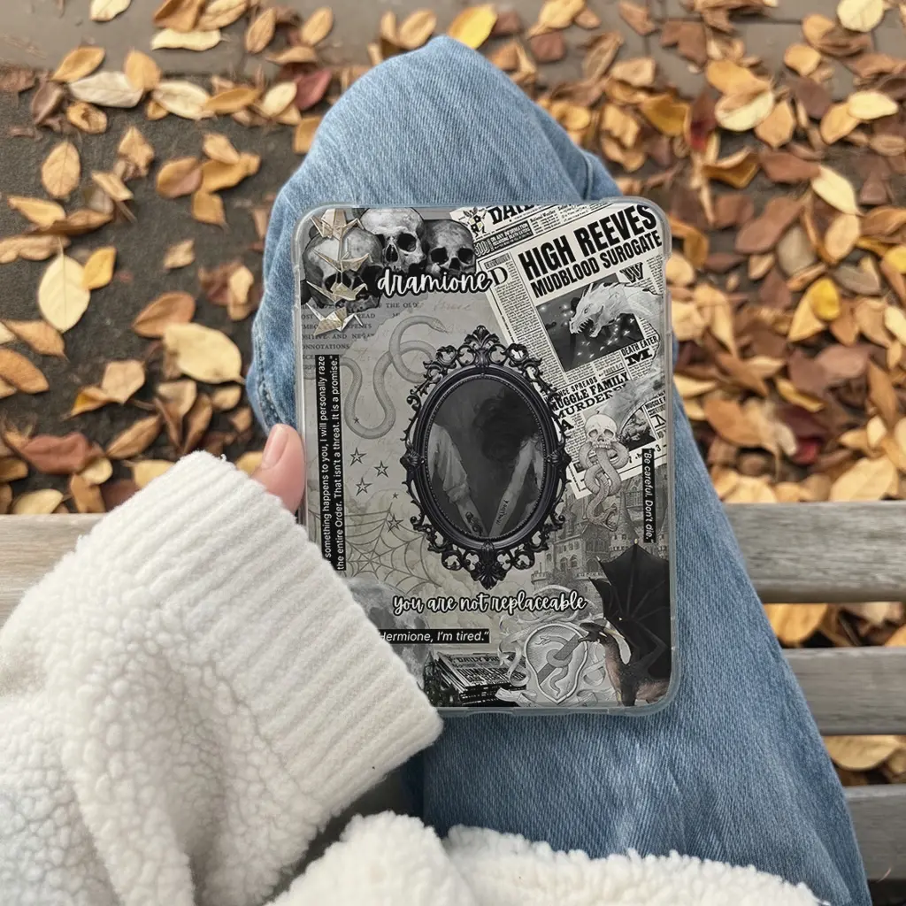 Dramione Bookish Kindle Insert for Clear Device Cases, Aesthetic Book Lover Decor, Cozy Reading Accessory
