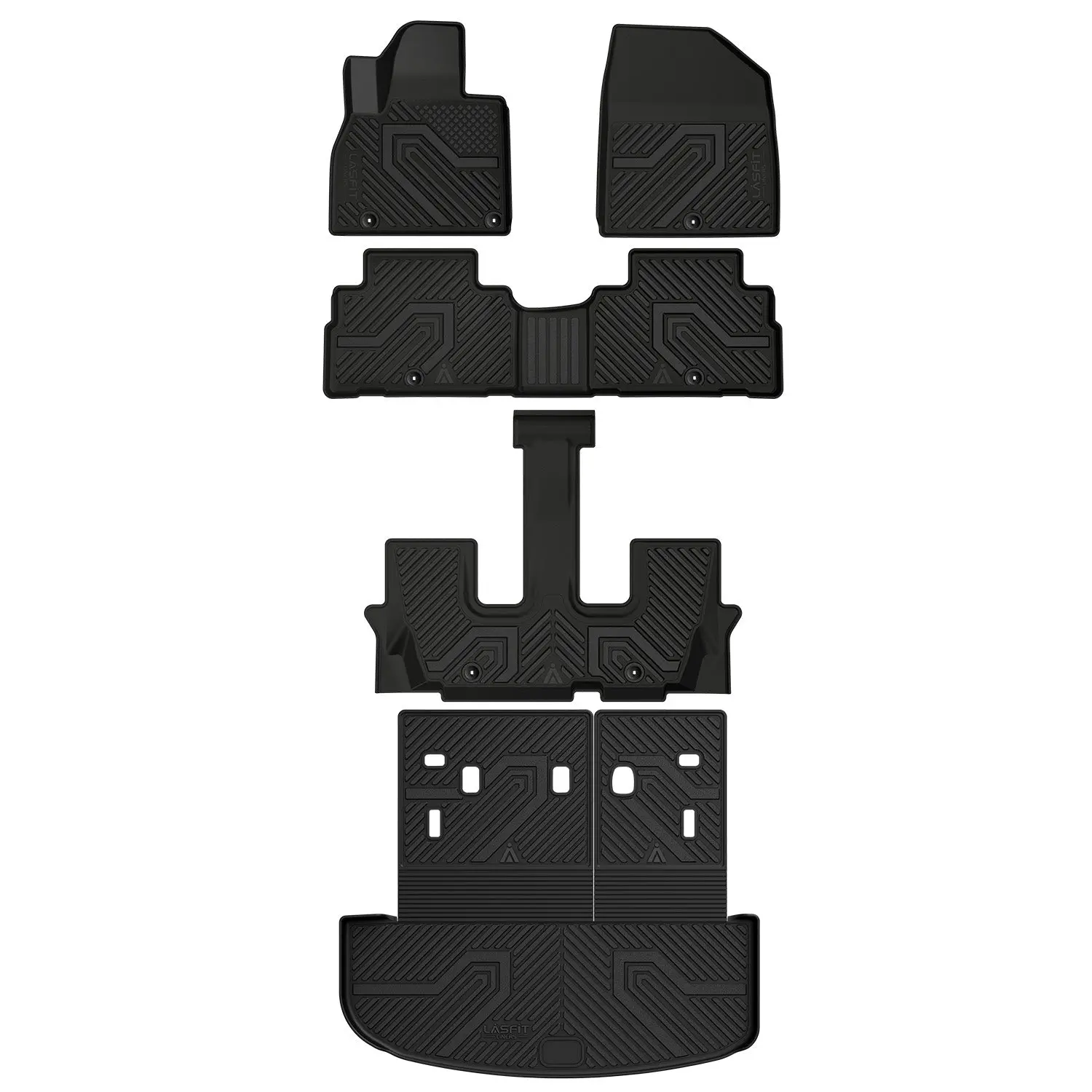 Lasfit Car Floor Mats - Seatback & Cargo Cover Bundle Compatible with 2020-2025 Kia Telluride, Mat Floor Mats