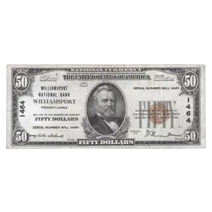 $50 National Bank Currency Notes - Grab Bag