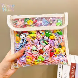 30Pcs/50Pcs New Cartoon Mini Elastic Hair Ties, Viral Trending Cute No‑Pull Scalp‑Safe Rubber Bands for Baby Girls & Little Kids, Adorable Tiny Hair Bands, Gentle Daily Hair Accessories, Ideal for Ponytails, Braids, School Hairstyling & Casual Princess‑Th