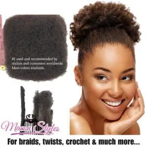 Afro Kinky Human Hair- For Loc Extensions Repairs, Braids & More