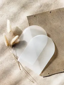 Blank Arch Vellum Die Cut for Save the Dates & Invitations 5x7 WITHOUT printing for DIY Brides set of 25
