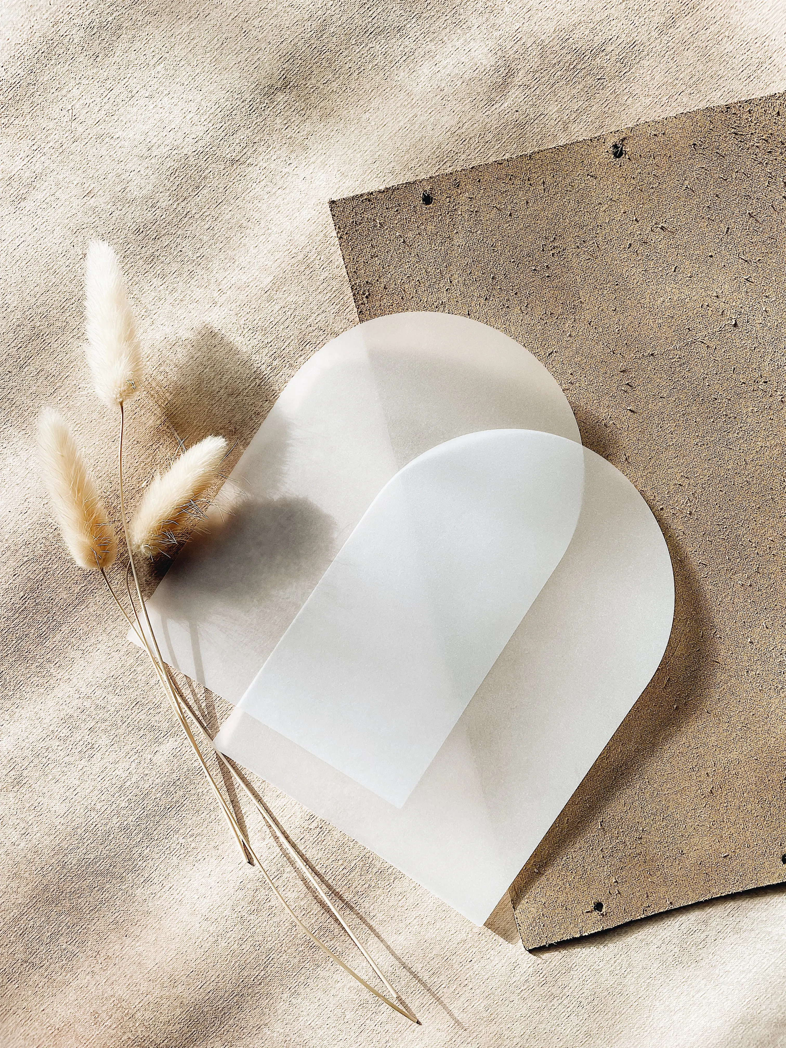 Blank Arch Vellum Die Cut for Save the Dates & Invitations 5x7 WITHOUT printing for DIY Brides set of 25