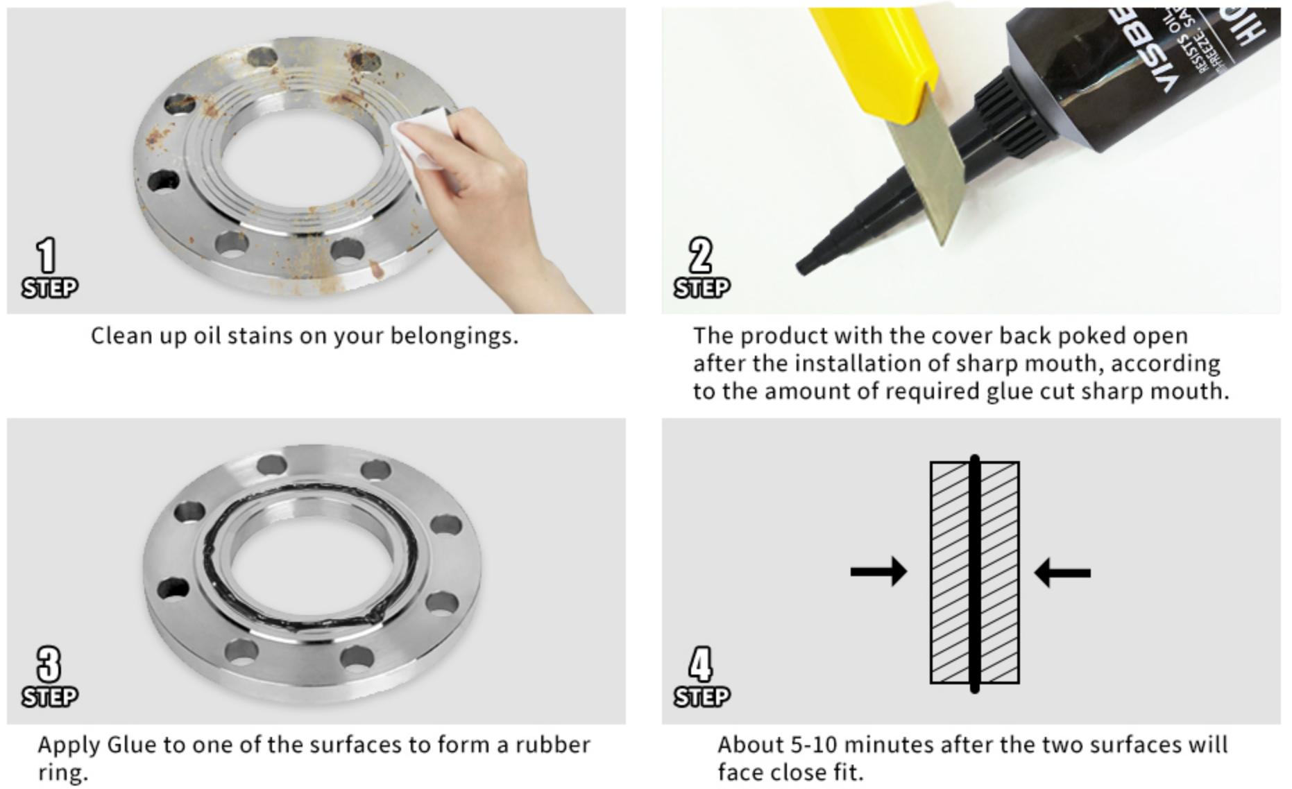 Visbella Gasket Maker Oil Resistant Sensor Safe Neutral RTV Silicone Sealant Non-Corrosive High Flexibility Ideal for Domestic & Older Vehicles 3.5OZ (Black)