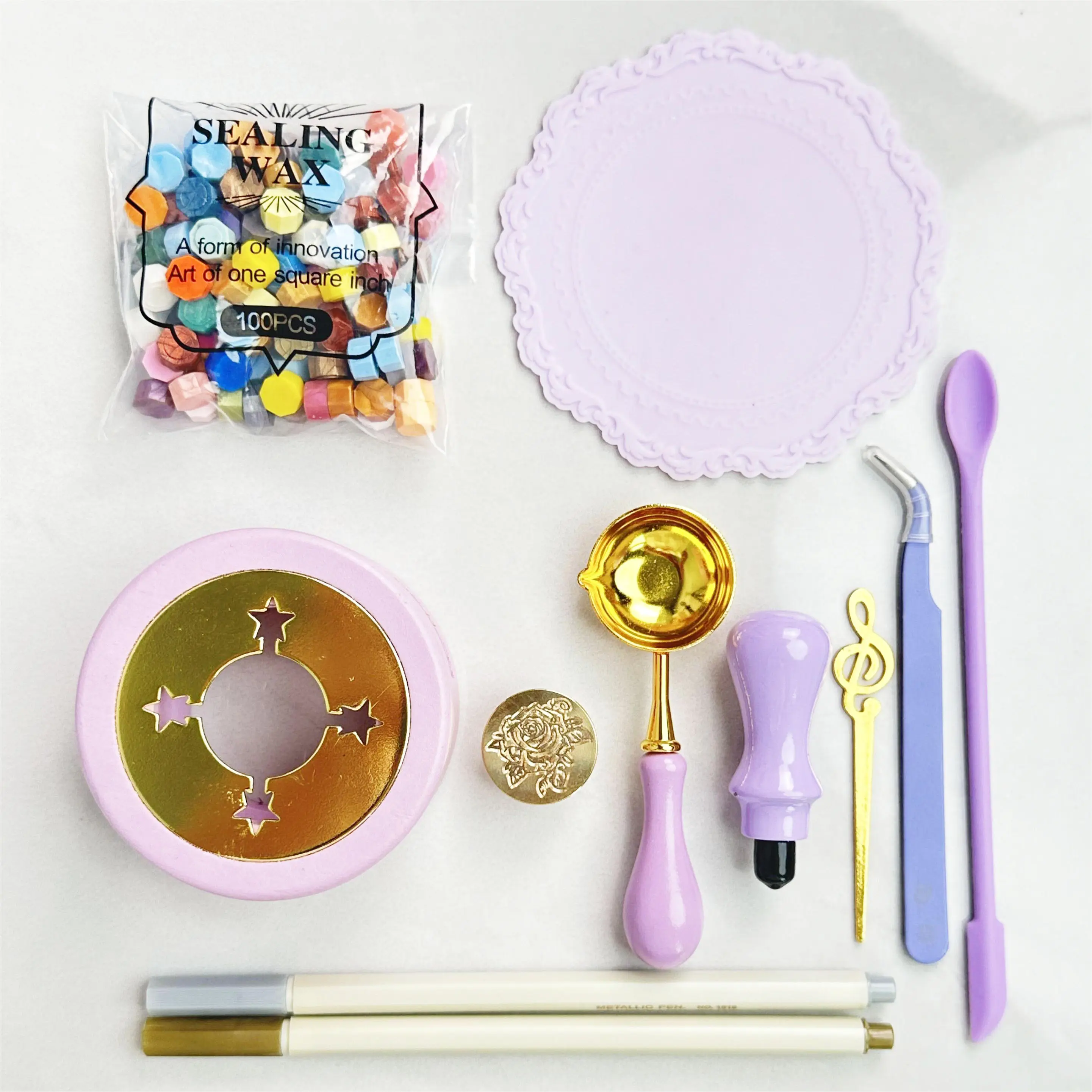 10-in-1 Wax Seal Tool Kit, DIY Scrapbooking & Stamping (As Shown in Product Images)