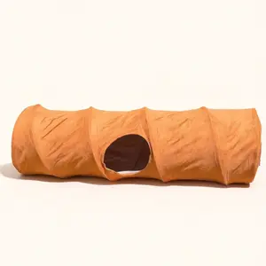 Cats Tunnel Indoor Foldable Durable Collapsible Suede Pet Tunnels with Peepholes and a Bubble Ball for Cat, Puppy, Kitty, Kitten