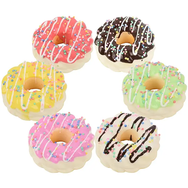 Fake Donuts 6PCS Artificial Doughnut for Decoration Realistic Fake Cake Food Faux Dessert for Home Kitchen Decoration Display Photography Props