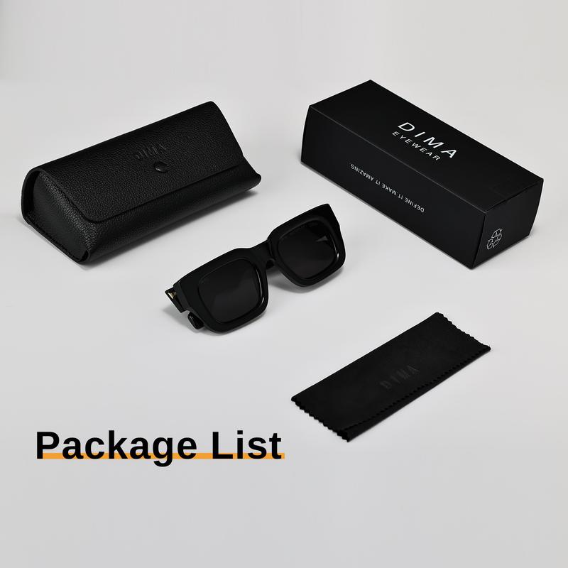DIMA Eyewear Ever Sunglasses - Black/Espresso Tortoise, UV400 Protection, Eco-Friendly Frame, CR39 Lenses, Comfortable Fit, Versatile Design DIMA Eyewear Ever Sunglasses - Black/Espresso Tortoise, UV400 Protection, Eco-Friendly Frame, CR39 Lenses, Comfortable Fit, Versatile Design