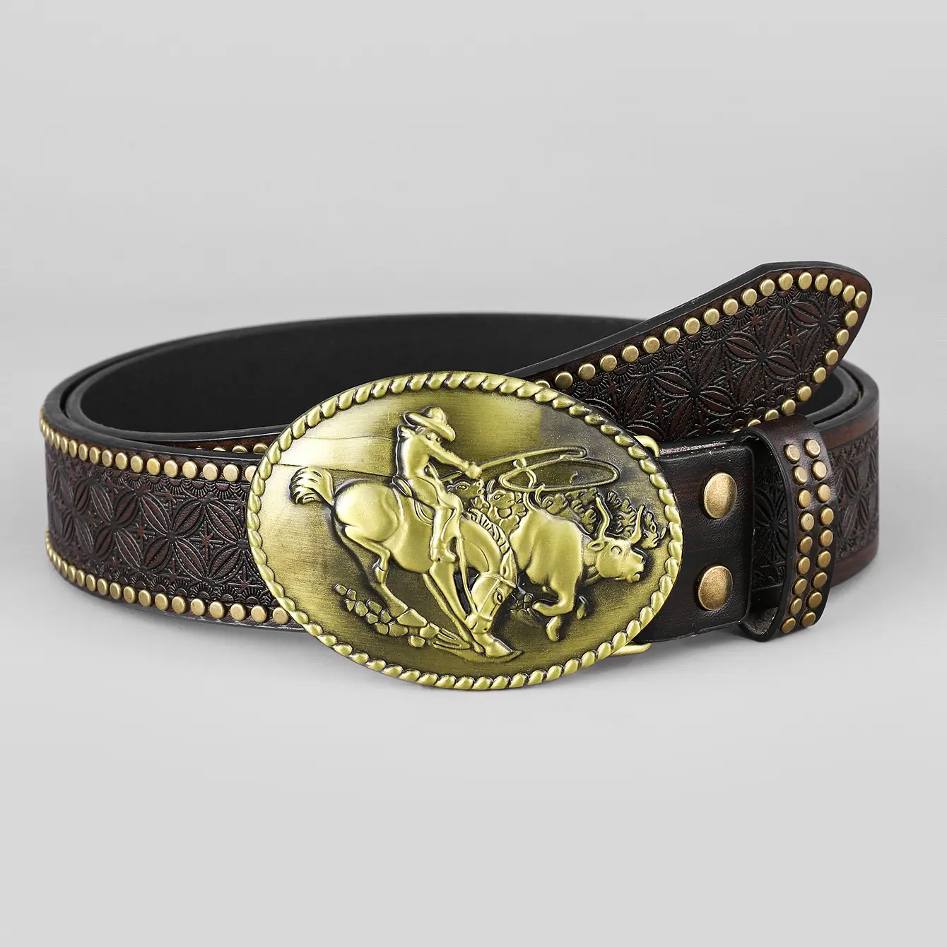 Western Cowboy Belt Bull Head Harness Trendy Retro Youth  display picture 2