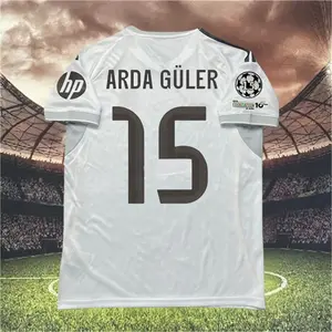 25 26 Madrid Home 15 Arda Guler Short sleeve Soccer jersey