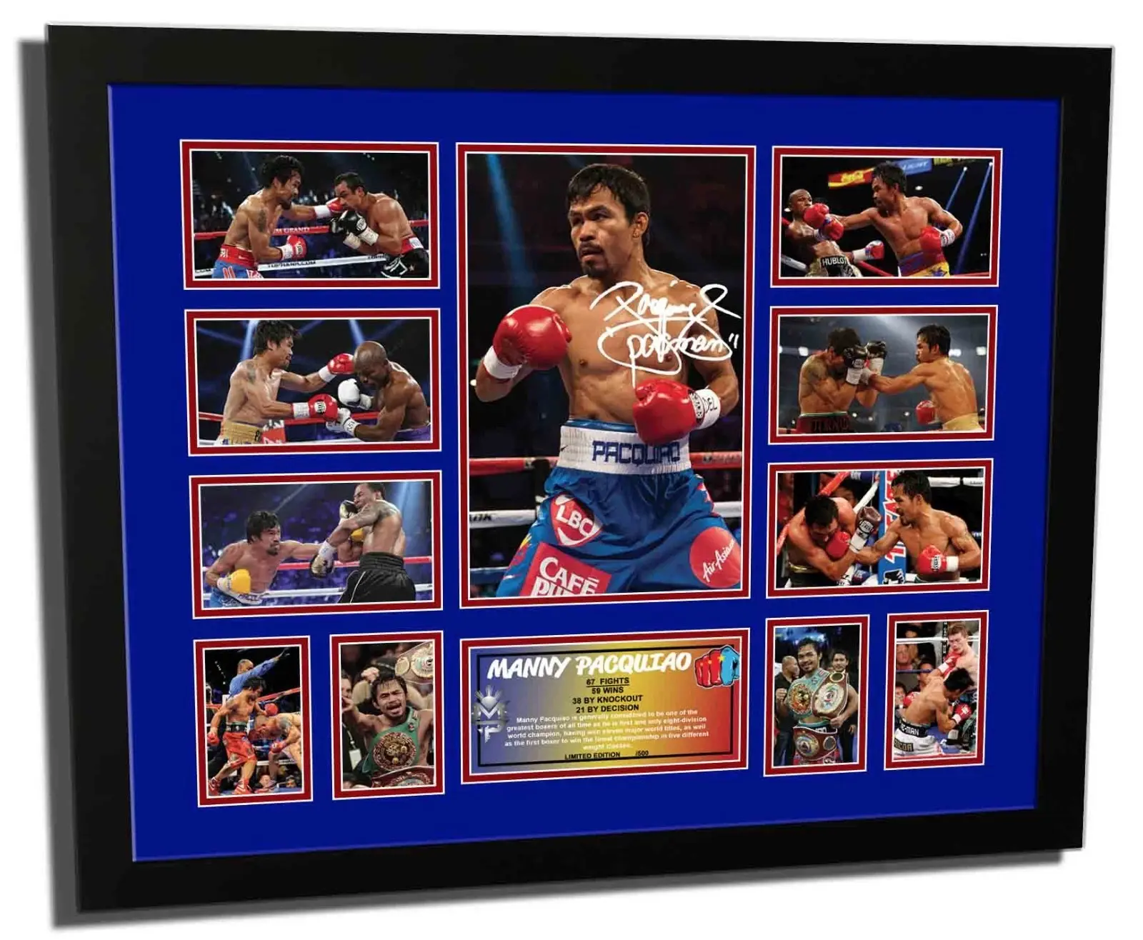 Manny Pacquiao Signed Photo Poster Limited Edition ( Unframed - Print Only )