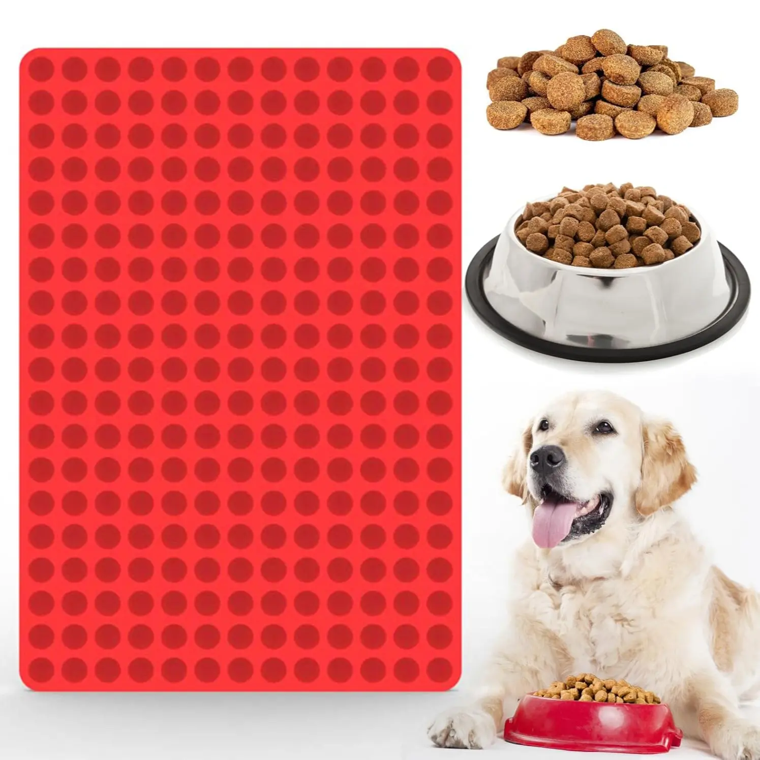 247-Cavity Mini Round Food Grade Silicone Mold/Chocolate Drops Mold/Dog Treats Pan/Semi Sphere Gummy Candy Molds/Gummies Mold for Ganache Jelly Caramels Cookies Pet Treats Baking Mold (1 Cavity - 0.02 Oz)
