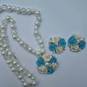 handmade jewellery made from clay dough  its elegant and nice. colour available and can also make customize designs