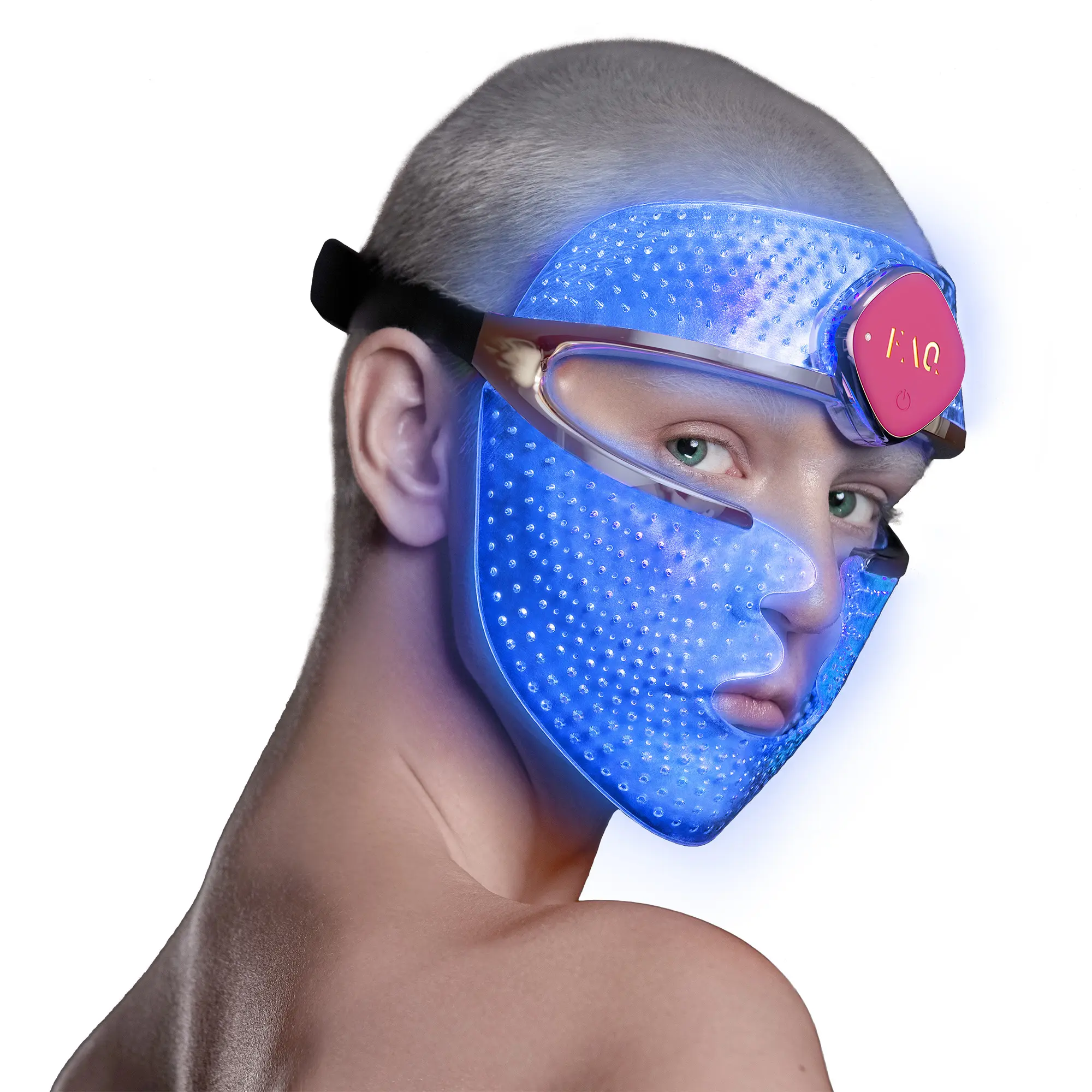 FAQ 201 RGB LED Face Mask - Anti Aging & Wrinkle - Spot Treatment Face Masks Skincare Treatment - Wireless LED Face Masks Beauty - 600 Light Points - Wearable Skin Care Device