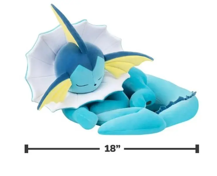 Pokemon Vaporeon Sleeping Plush - 18 inch Premium Plush in Sleeping Pose Pokemon Vaporeon Sleeping Plush - 18 inch Premium Plush in Sleeping Pose