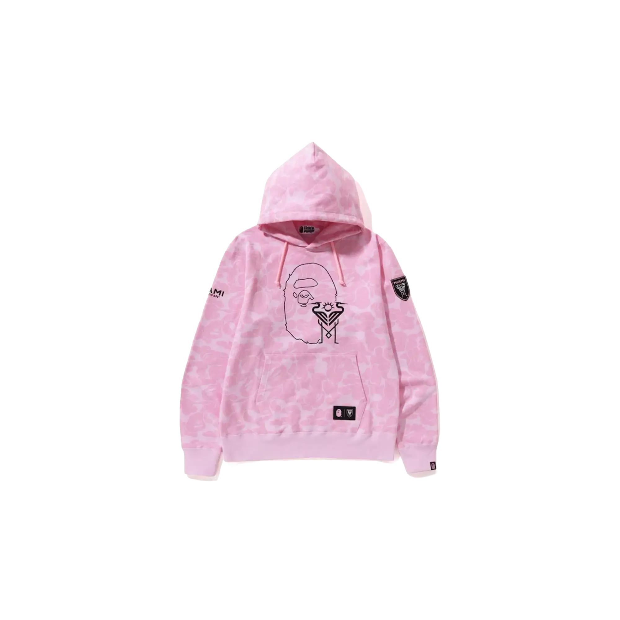 BAPE x Inter Miami CF Camo Pullover Hoodie "Pink" BIMCFCPHSP