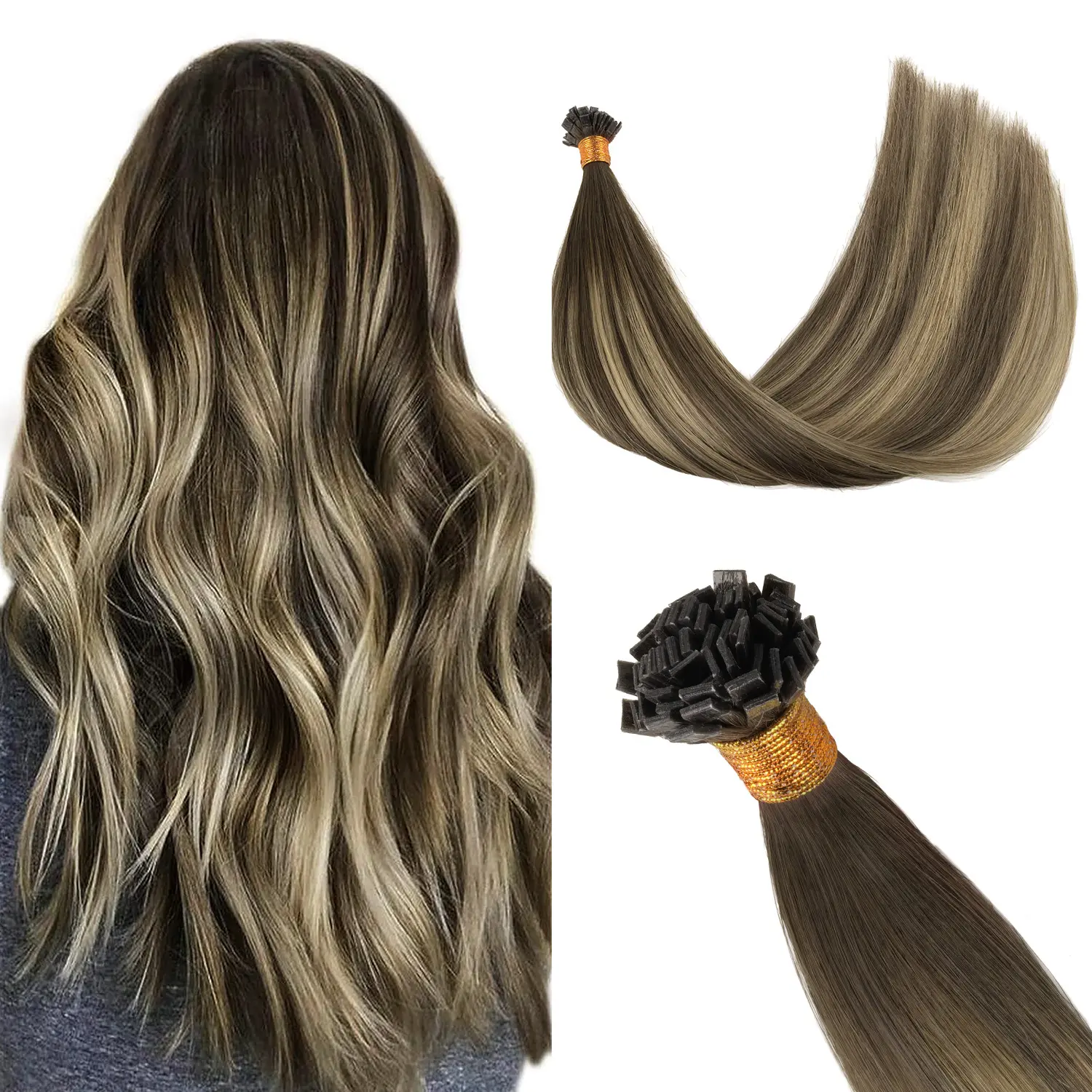 #4/26/4 Balayage Chocolate Brown to Honey Blonde
