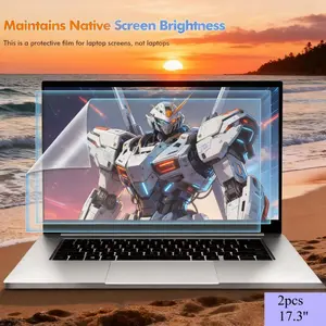 2PCS 17.3 Inch Laptop Matte Screen Protector 16:9 Ratio PET Anti Glare Scratch Fingerprint for Lenovo HP Dell