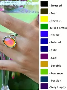 1 PC luxury women's ring, thermochromic engagement ring, wedding ring, commitment ring, Halloween, Christmas, Thanksgiving and other holiday gift jewelry ring, the first choice for gift giving