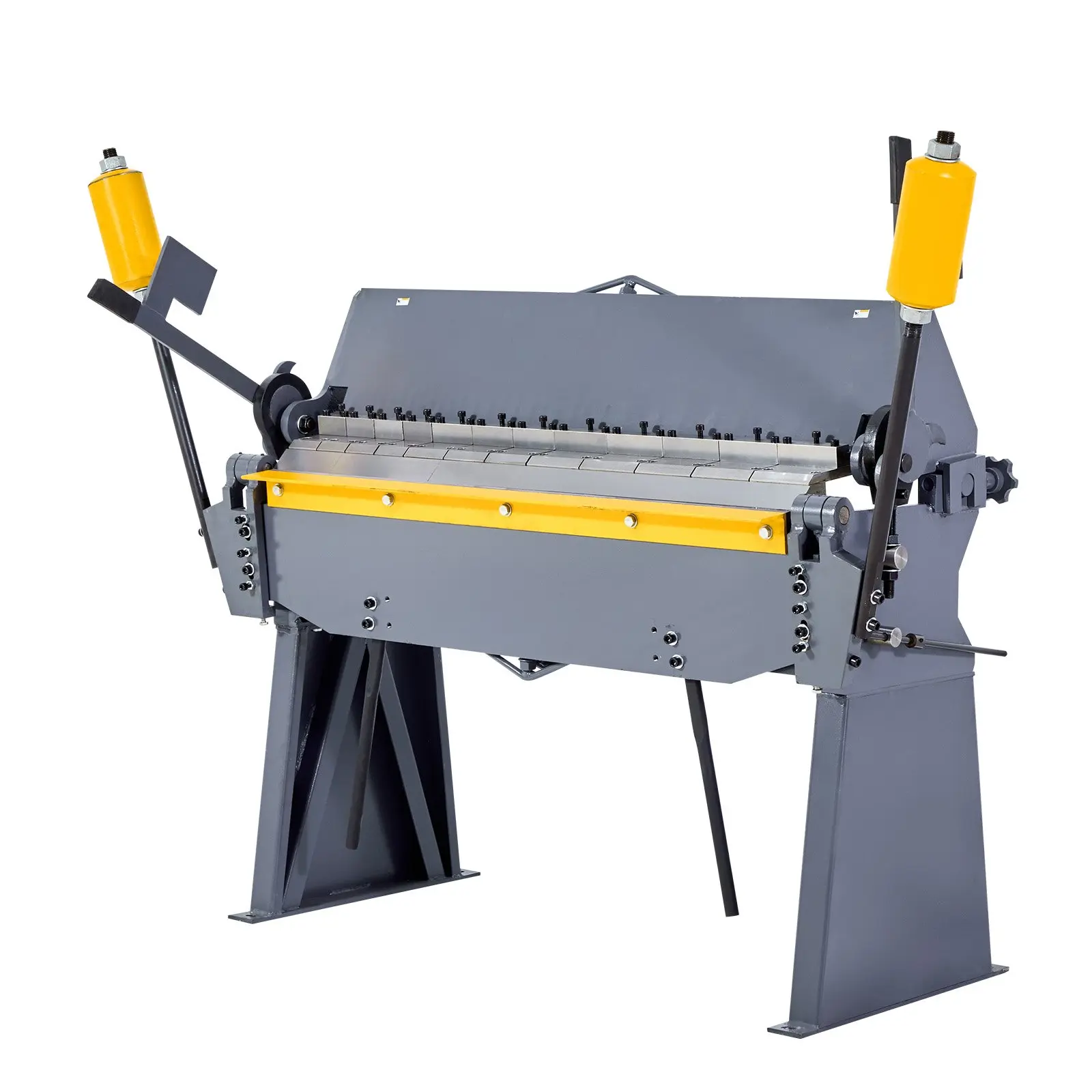 VEVOR Box and Pan Brake, 48 in Sheet Metal Bending Brake, 12-Gauge Mild Steel Capacity, 0-135 Degree Adjustable, 8 Modular Fingers, Balancing Weight Heavy-Duty Machine, Precision Bending for Copper, Workshops, Home Improvement Building Supplies