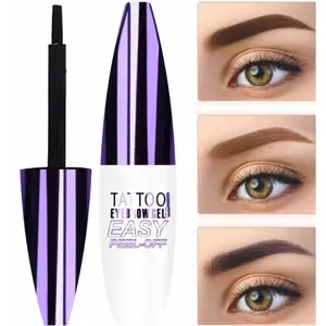 Semi-Permanent Eyebrow Tattoo Gel Paste with Easy Peel-Off Formula for Lasting Waterproof Effect Makeup Cosmetic Multicolor sweat resistant