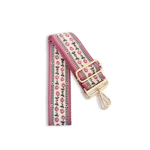 Cross-Stitch Vintage Floral Woven Adjustable Bag Strap