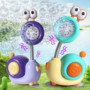 Snail Design Bubbles Machine, 1 Count Bubbles Maker with Light Effect and Bubbles Concentrate, Outdoor Bubbles Toy, Birthday Gifts for Boys & Girls