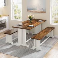 White solid wood table（3-Piece） 