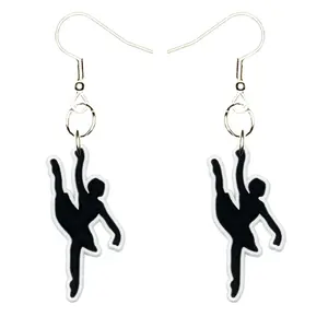 Ballet Ballerina Earrings Hypoallergenic Silver Plated Fishhooks Yazzle Dazzle Dance Tutu Slippers