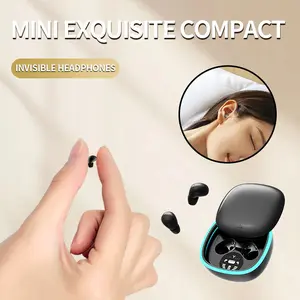 Mini Invisible Earbuds, Smallest Mini Headphones, Type-C Interface, Wireless Charging Case, Sleep Earbuds, Cute Gift for Girlfriend, Chargeable