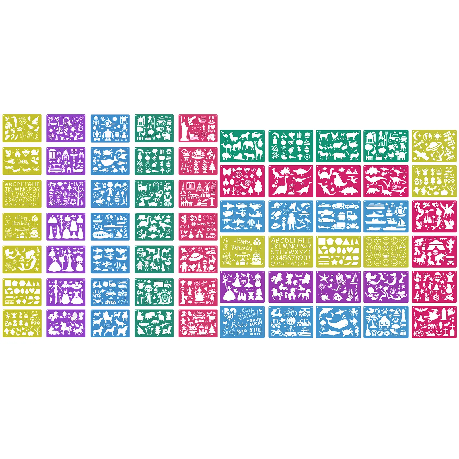 30/35 Pieces Drawing Stencils Set Drawing Templates for Drawing and Painting