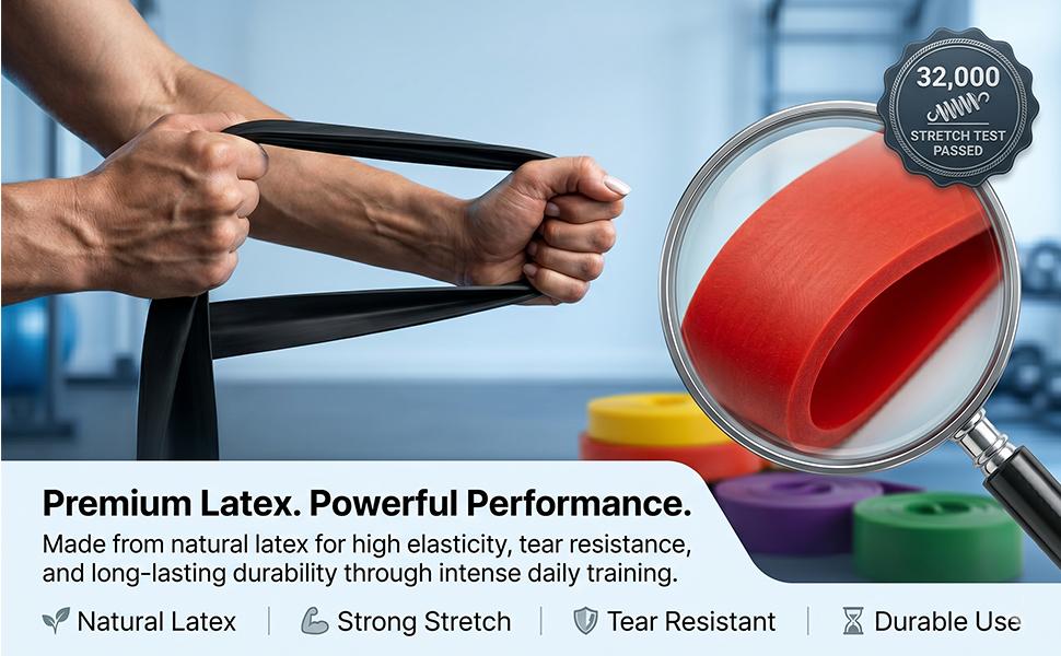 Richland Pull Up Bands, Resistance Bands Set,5-Level Elastic Pull Up Assistance Bands Set for Full Body Training, Fitness, Physical Therapy, Home & Gym Workout