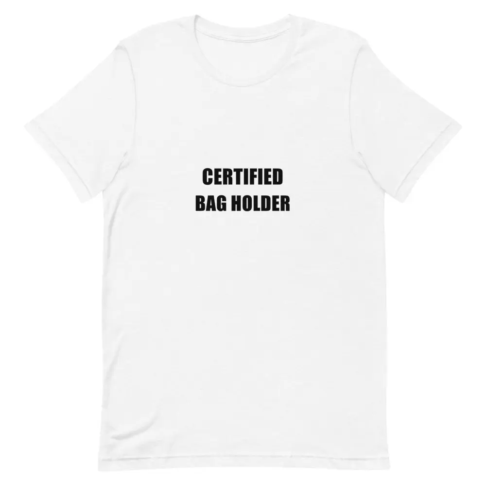 Certified Bag Holder - Funny Stock Trader T-Shirt | The Trading Desk Fabric Top