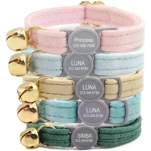 Personalized Breakaway Cat Collar with Engraved Name and Phone Number - Customizable Kitten Collars for Boys and Girls