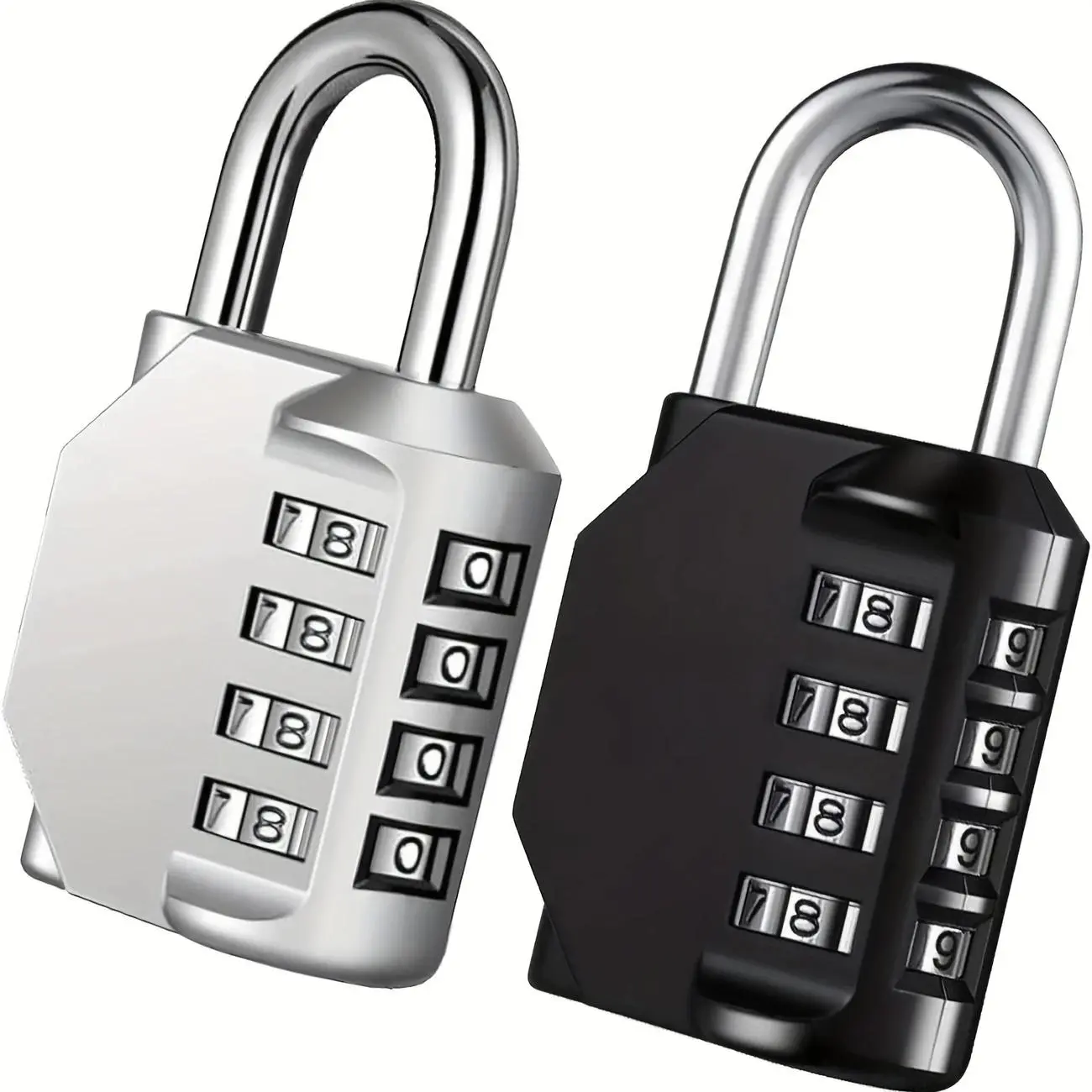 4-digit Password Padlock, Combination Lock for Storage Cabinets, Suitable for School Lockers, Gym, Doors, Storage Rooms, Safety Locks