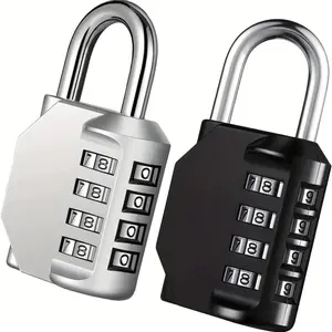 4-digit Password Padlock, Combination Lock for Storage Cabinets, Suitable for School Lockers, Gym, Doors, Storage Rooms, Safety Locks