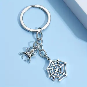 Spider Keychain Spider Web Creative Couple Backpack Buckle Bag Pendant School Bag Personalized Pendant Key Ring