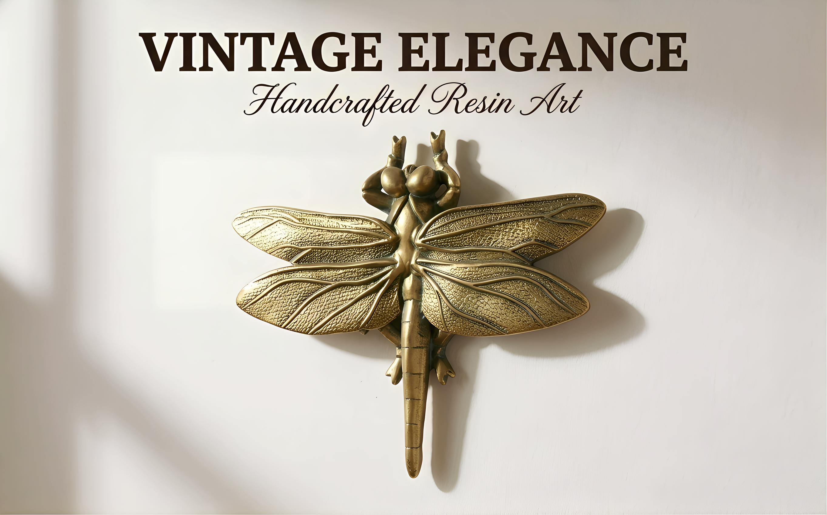 Elegant gold dragonfly wall-mounted statue, 1 piece creative interior design accent, artwork decor for modern apartment living space, insect-themed nursery wall art, chic entryway ornament, housewarming gift idea