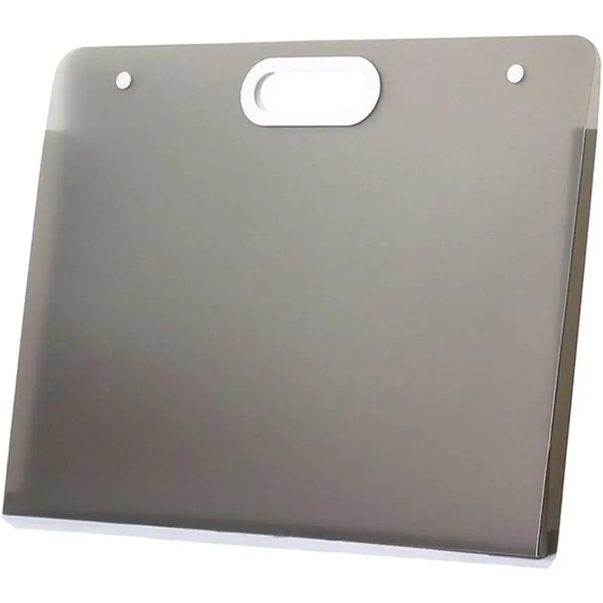 Plastic Art Portfolio, Large Art Portfolio with Handles, Portfolio Folder for Artwork, Arts Storage Case for Drawing Sketch Photography Poster (Black 22.44 x 17.32 inch)