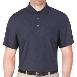Ben Hogan Men's Two-Tone Micro Geo Jacquard Polo