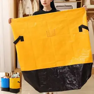 Moving Bag with Durable Handle and Secure Drawstring Closure, Large Capacity Foldable Storage Bag for Moving, Travel, Dormitory, Clothes Quilt Storage, Storage Organizer Bag