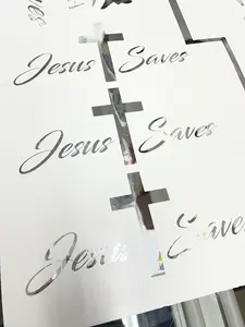 Jesus Saves Chrome Decal