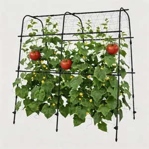 Garvee Upgraded Heavy-Duty Metal Garden Arch Trellis for Outdoor Use – 5.3x5.3FT Rust-Resistant Support, Easy Assembly, Perfect for Vining Vegetables, Cucumber & Melon – Small Flower Pot Support 160*160