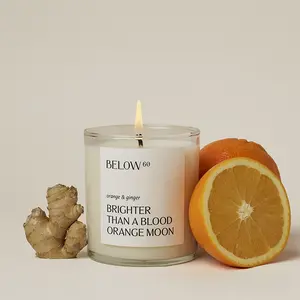 Brighter Than A Blood Orange Moon - Orange & Ginger, Clean, Paraffin-Free Candle - Hand-Poured, Soy Wax blend